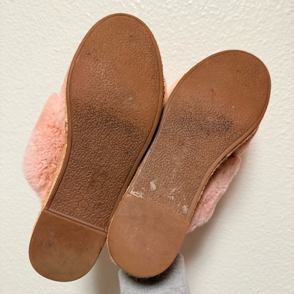Sam Edelman Zia pink Criss Cross Faux Fur Platform Espadrille Sandal - Picture 7 of 7
